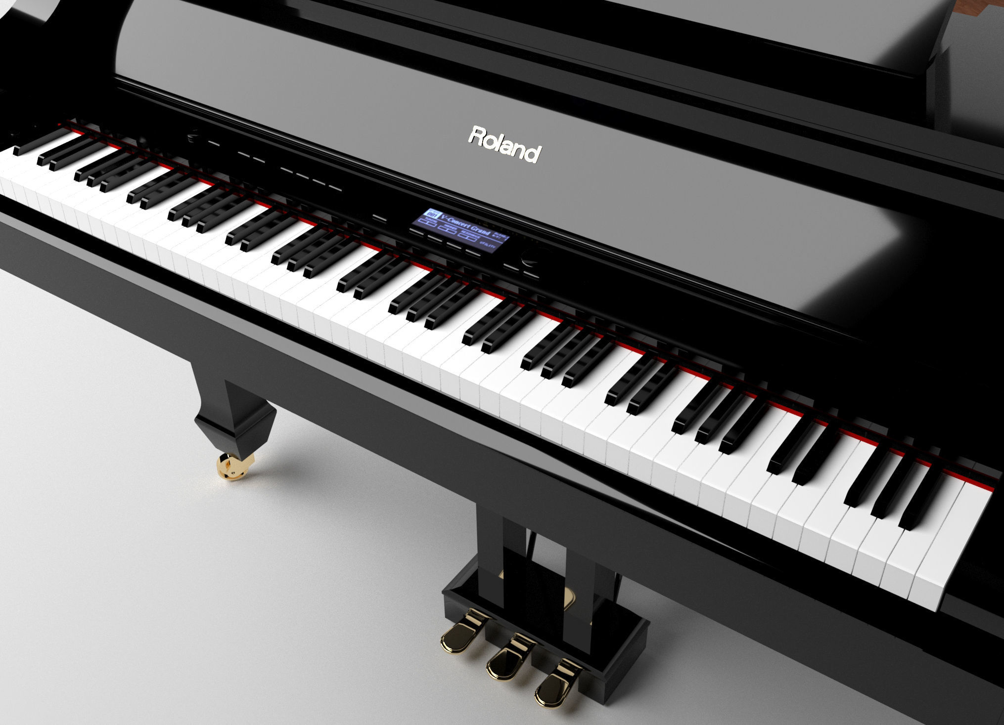 Roland Grand Piano 3D model_4