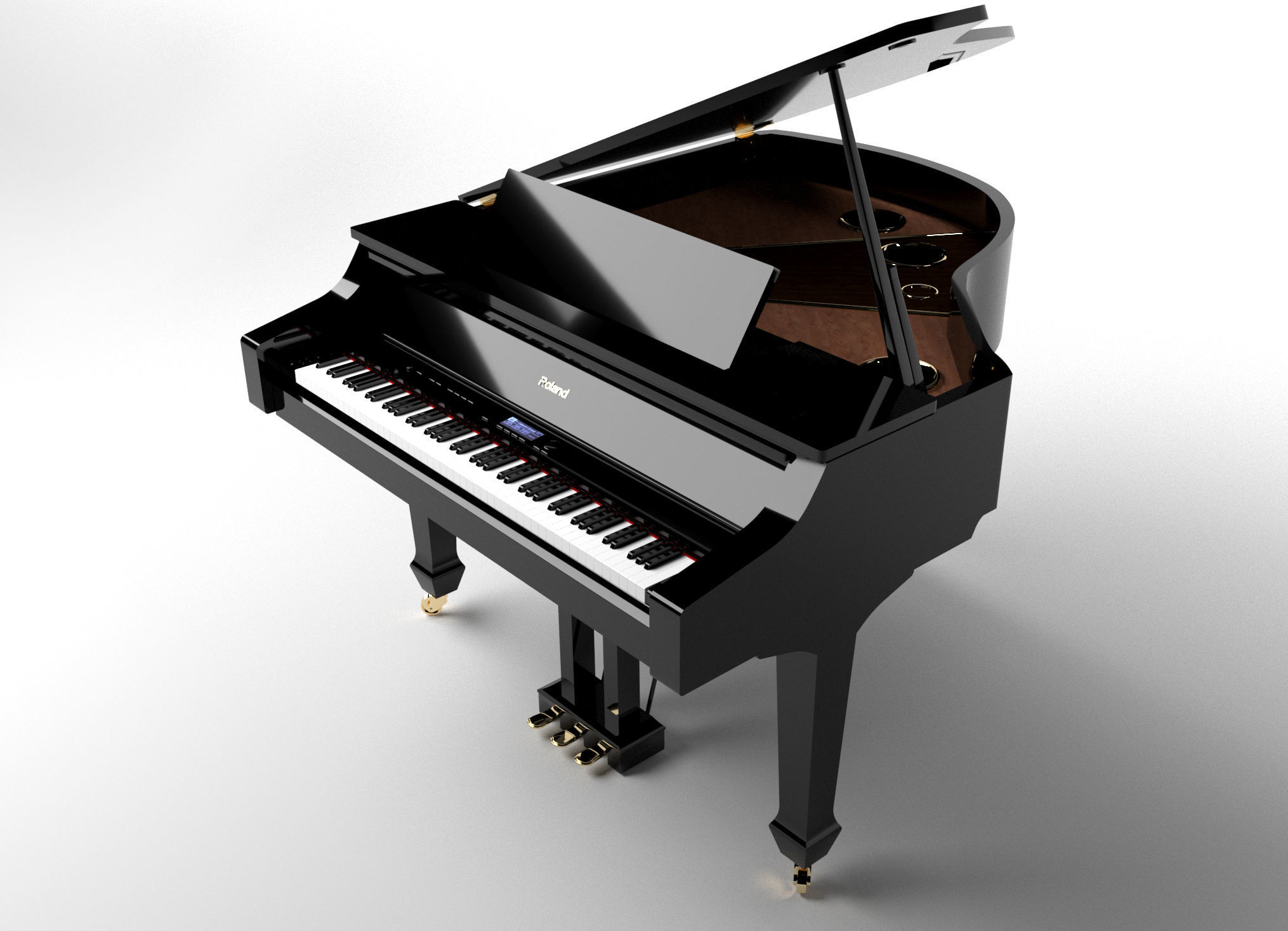Roland Grand Piano 3D model_1
