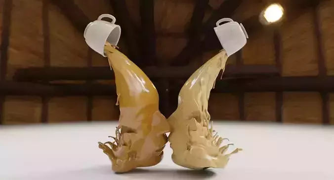 Tea Coffee Kiss 3D Sculpture