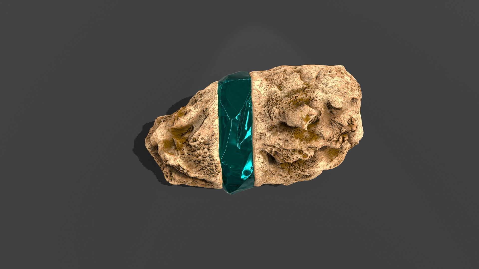 Decoration Stone Emerald 3D model_8