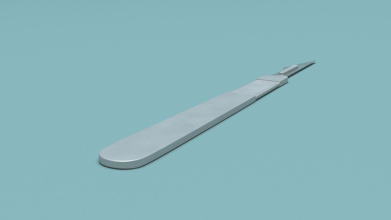 Surgical Knife 3D model_4