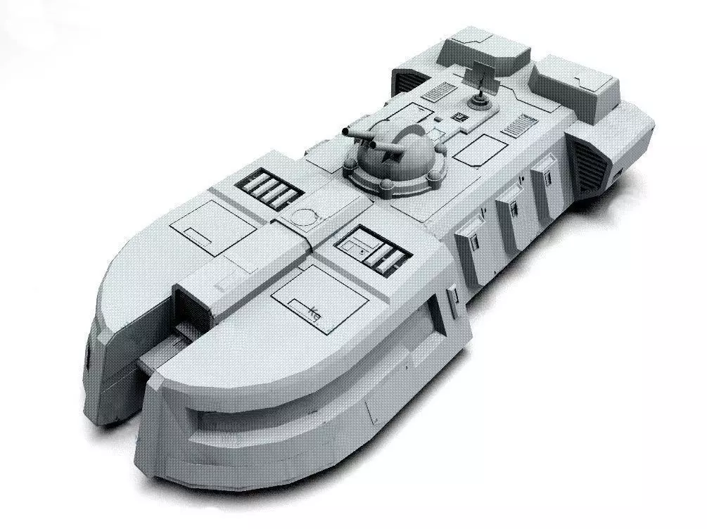 Star Wars - ITT Imperial Troop Transport  Low-poly 3D model_0