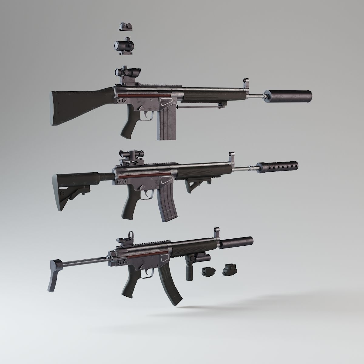 HK Rifles Kit 3D model_1