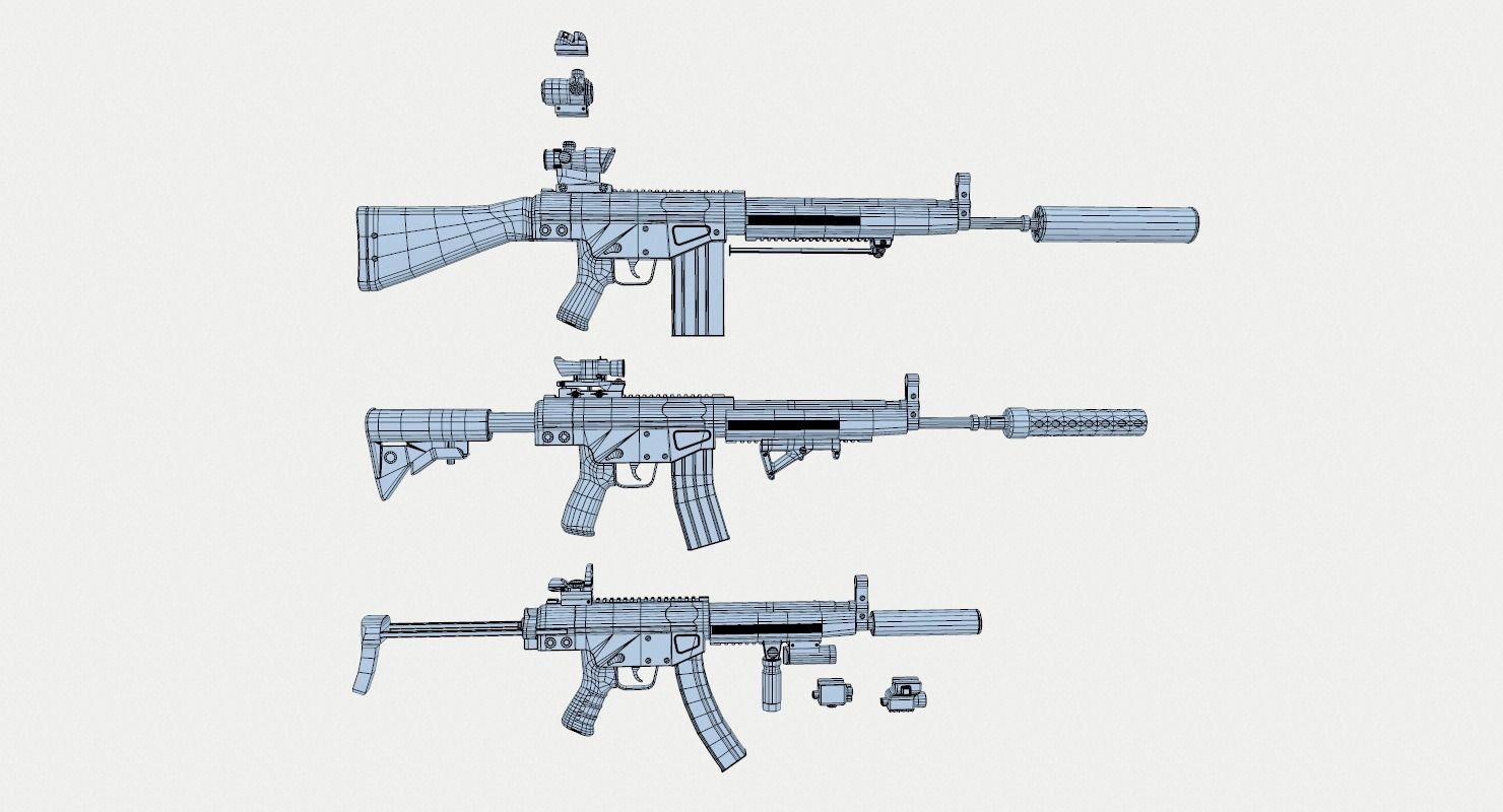 HK Rifles Kit 3D model_8