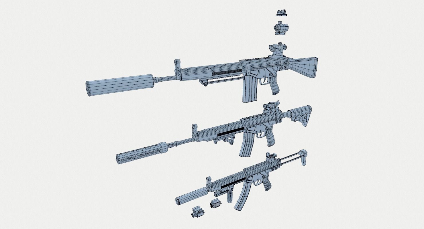 HK Rifles Kit 3D model_10