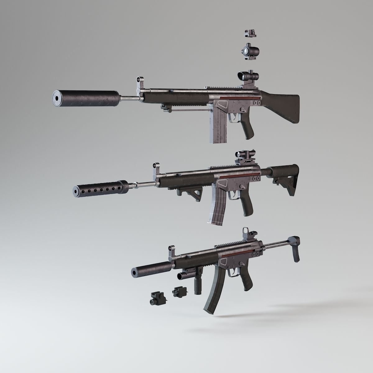 HK Rifles Kit 3D model_5