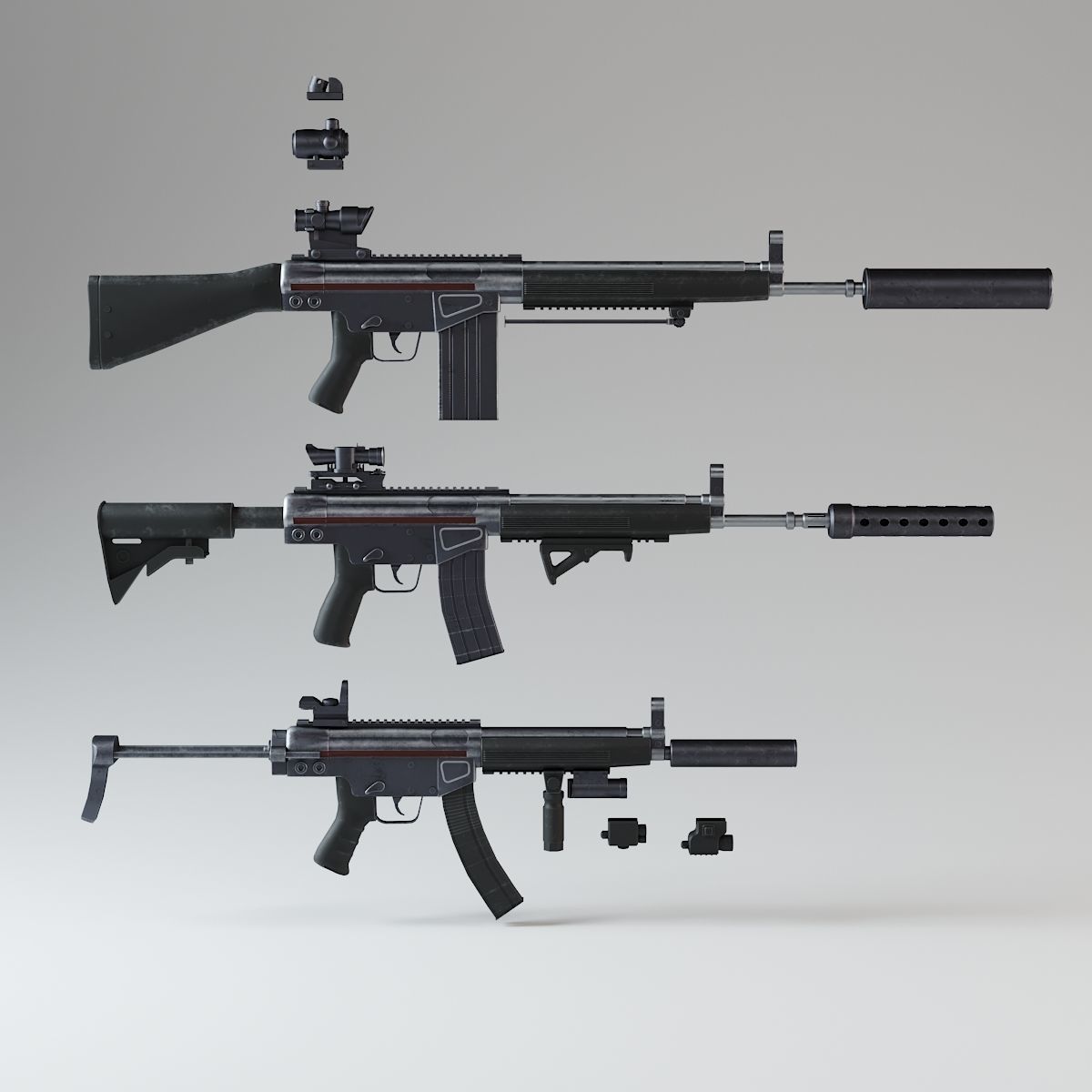 HK Rifles Kit 3D model_3