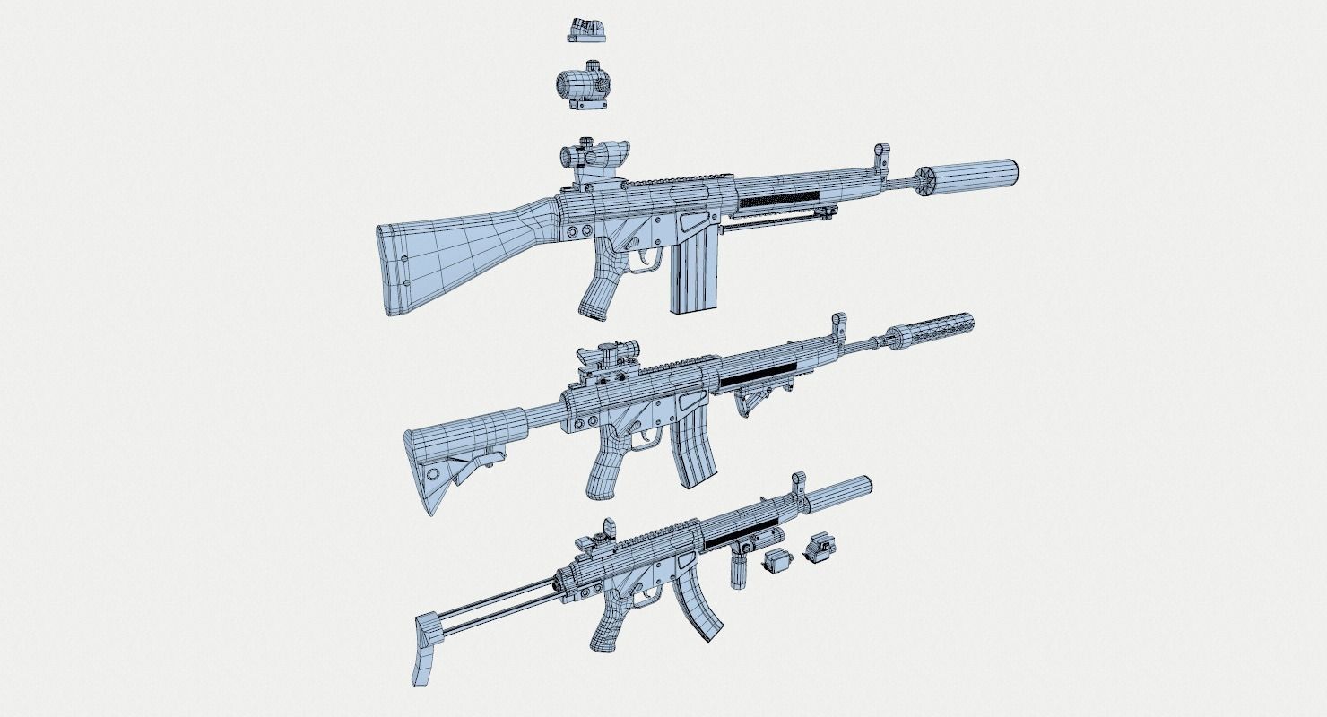 HK Rifles Kit 3D model_6