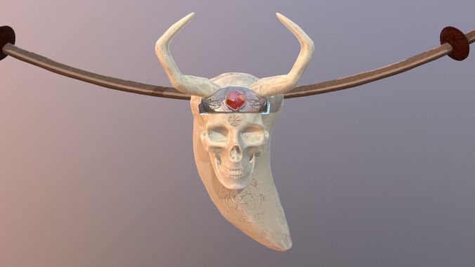 Youth Pendant Viking Skull 3D model
