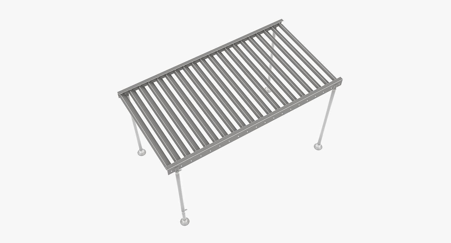 Patio pergola 3D model_3