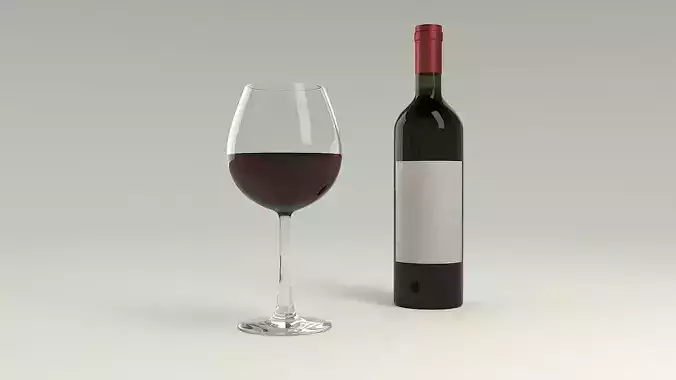 Wine Bottle Glass Red 