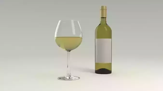 Wine Bottle Glass White