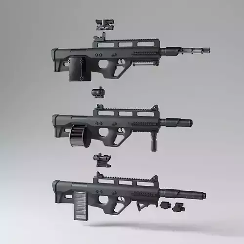 Heavy Modular Gun Kit 3D model
