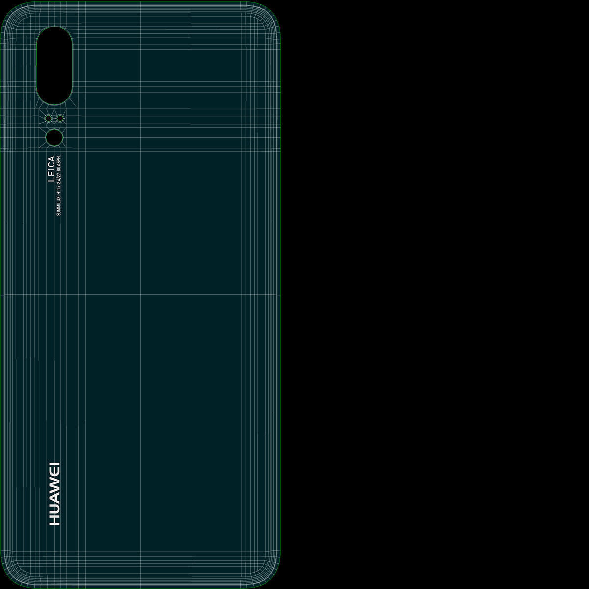 Huawei P20 Midnight Blue 3D model_21