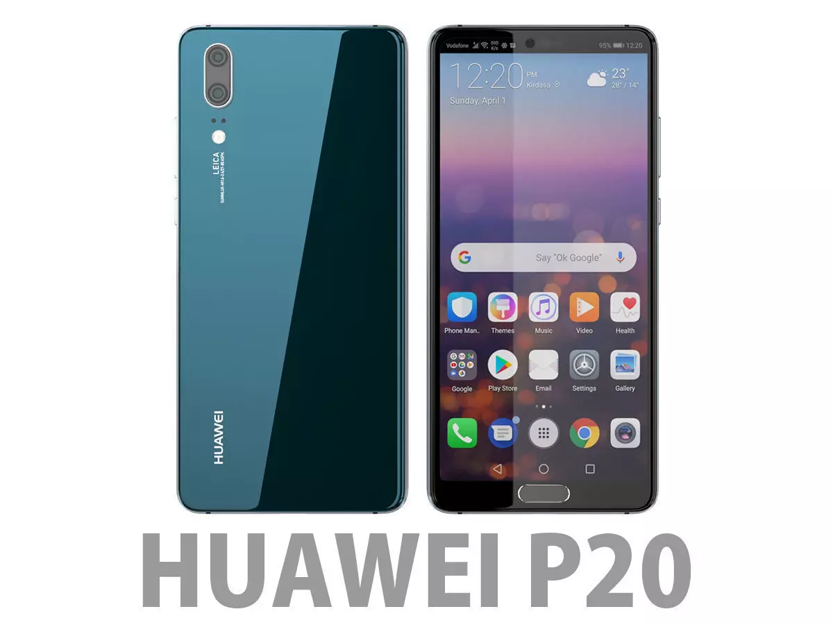Huawei P20 Midnight Blue 3D model_0