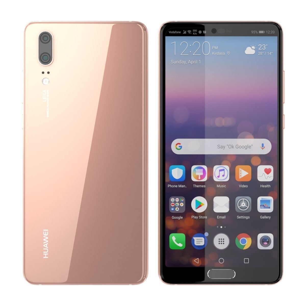 Huawei P20 Pink Gold 3D model_1