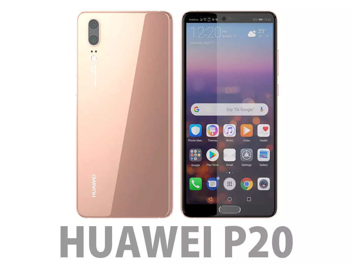 Huawei P20 Pink Gold 3D model_0