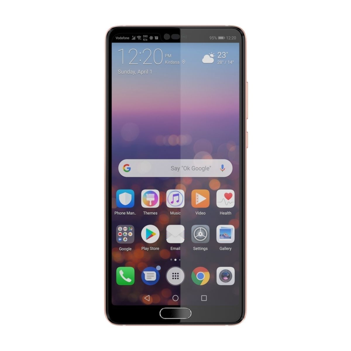 Huawei P20 Pink Gold 3D model_2