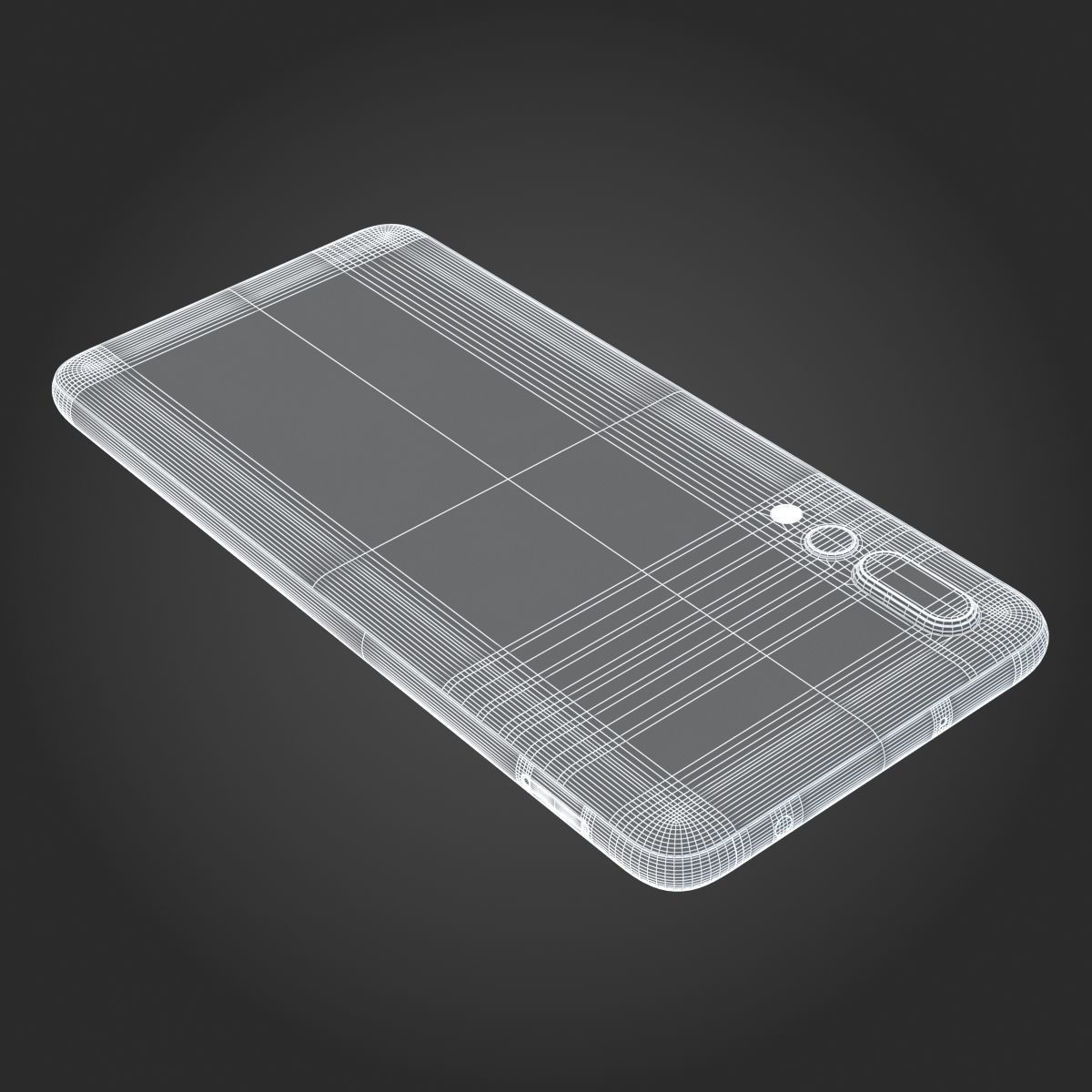 Huawei P20 Pro Midnight Blue 3D model_15