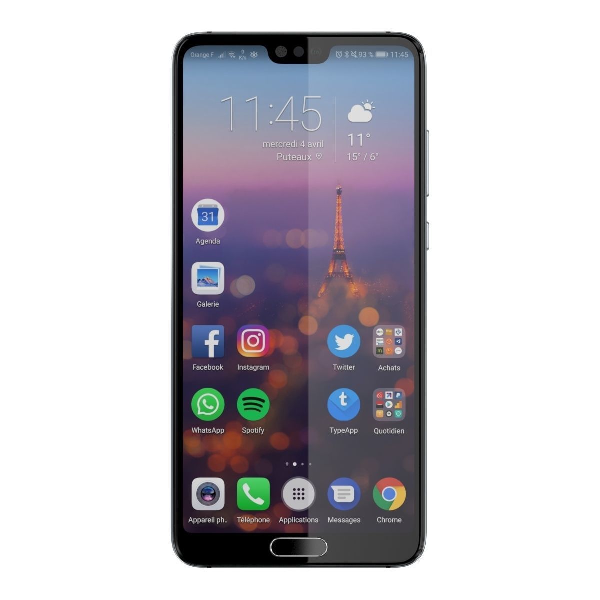 Huawei P20 Pro Midnight Blue 3D model_2