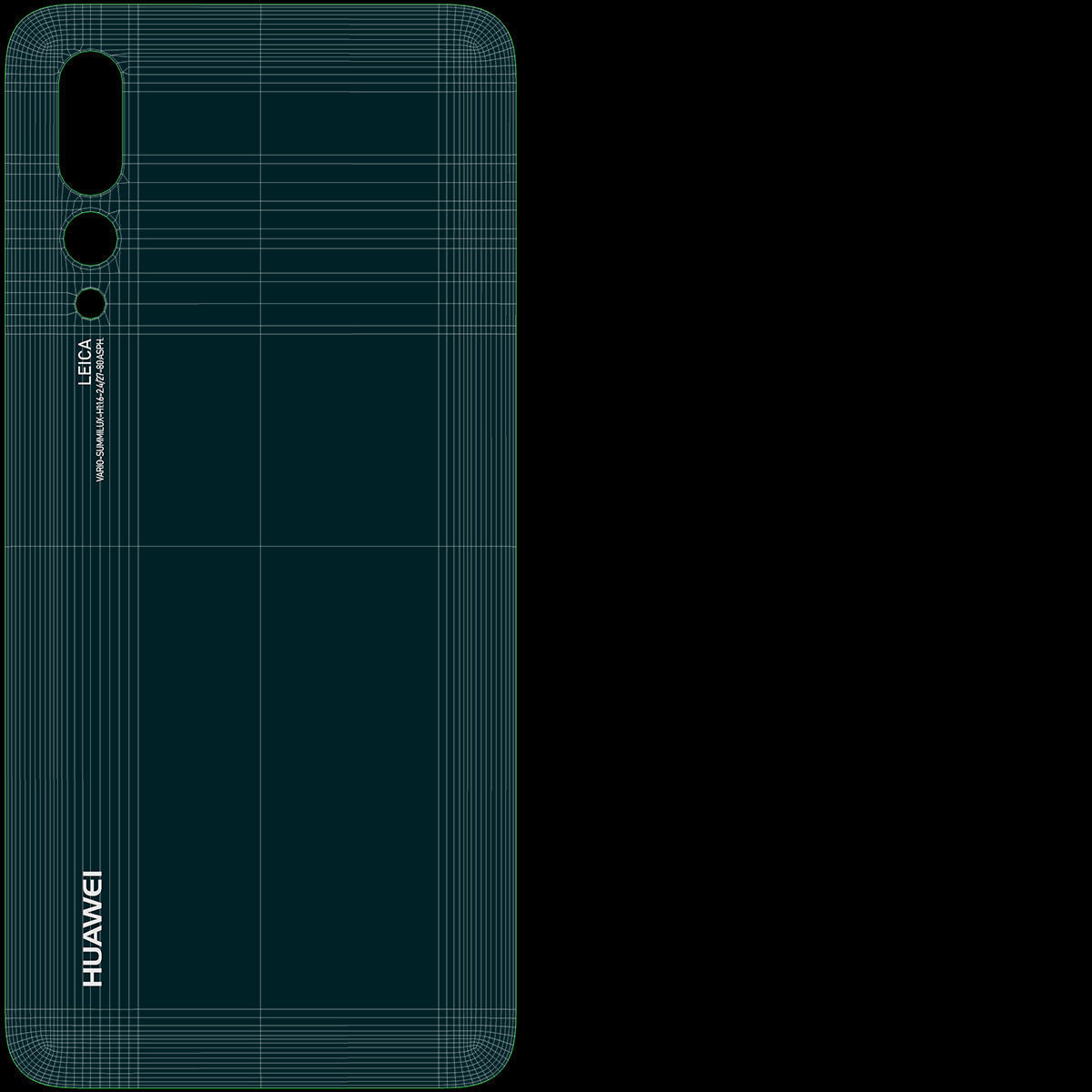 Huawei P20 Pro Midnight Blue 3D model_21