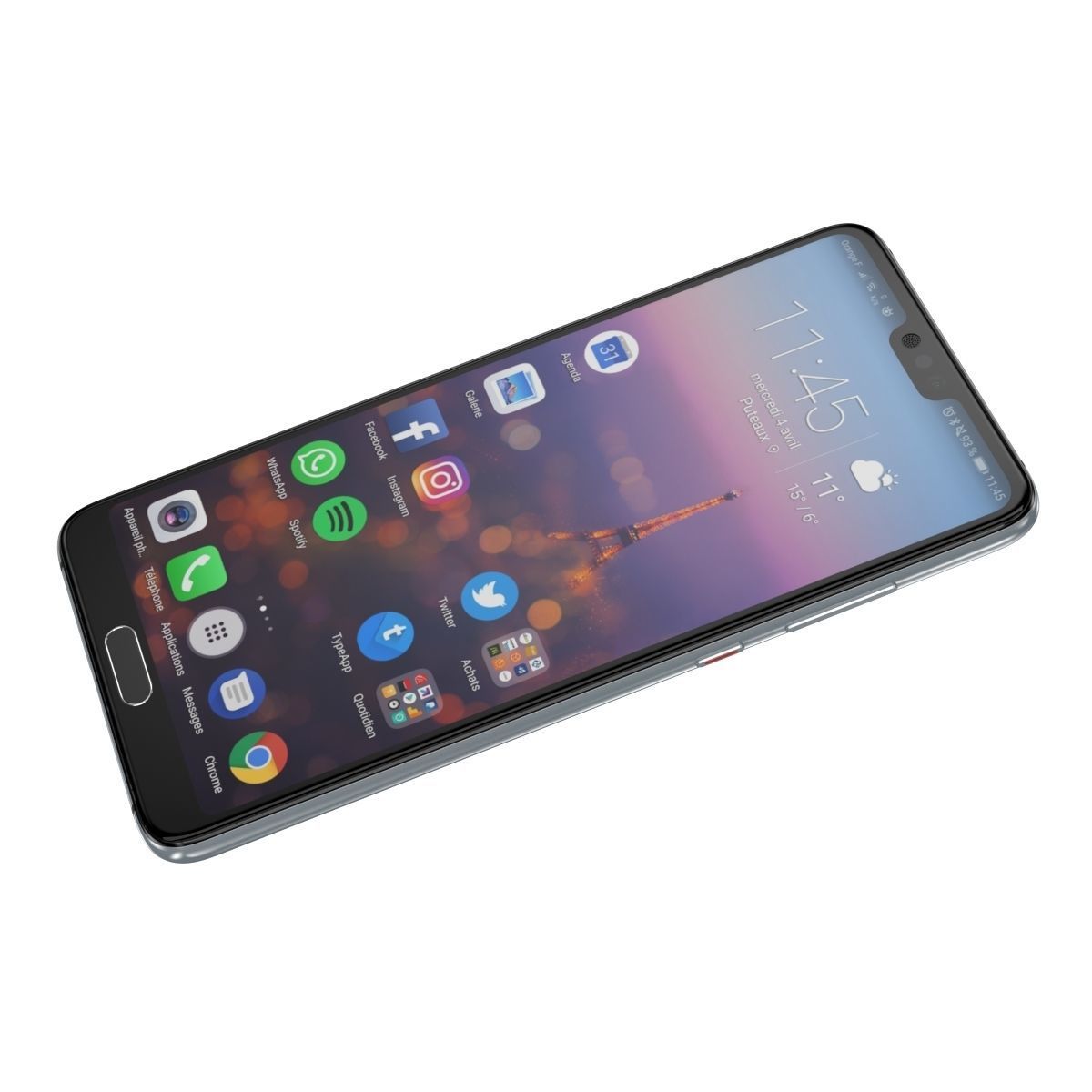 Huawei P20 Pro Midnight Blue 3D model_6