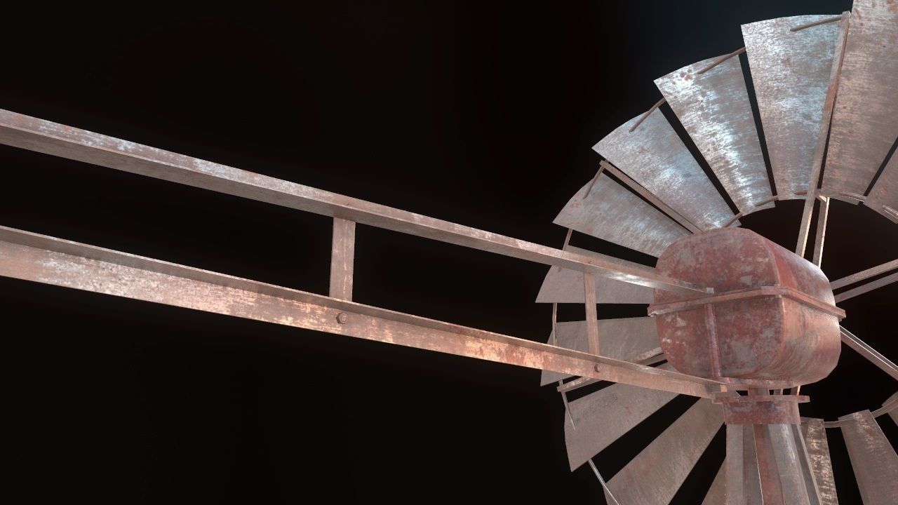 Low Poly Windmill PBR Low-poly 3D model_20