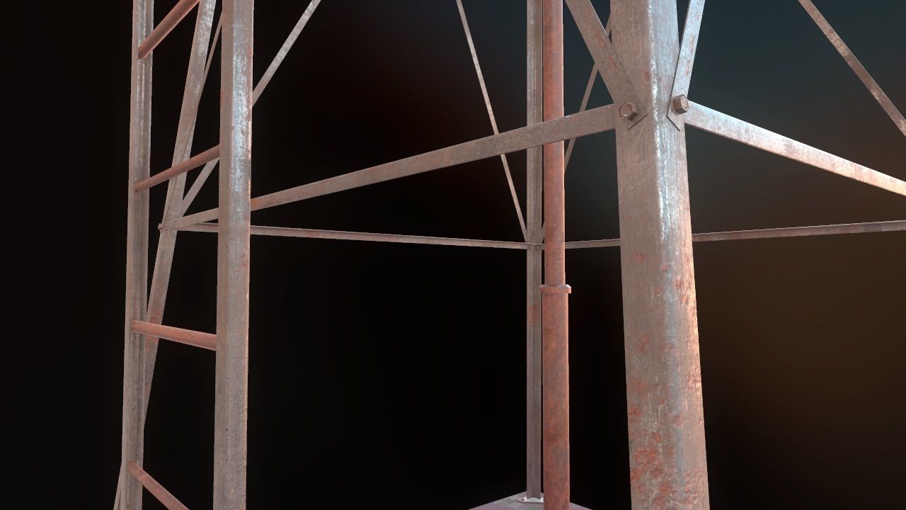 Low Poly Windmill PBR Low-poly 3D model_12