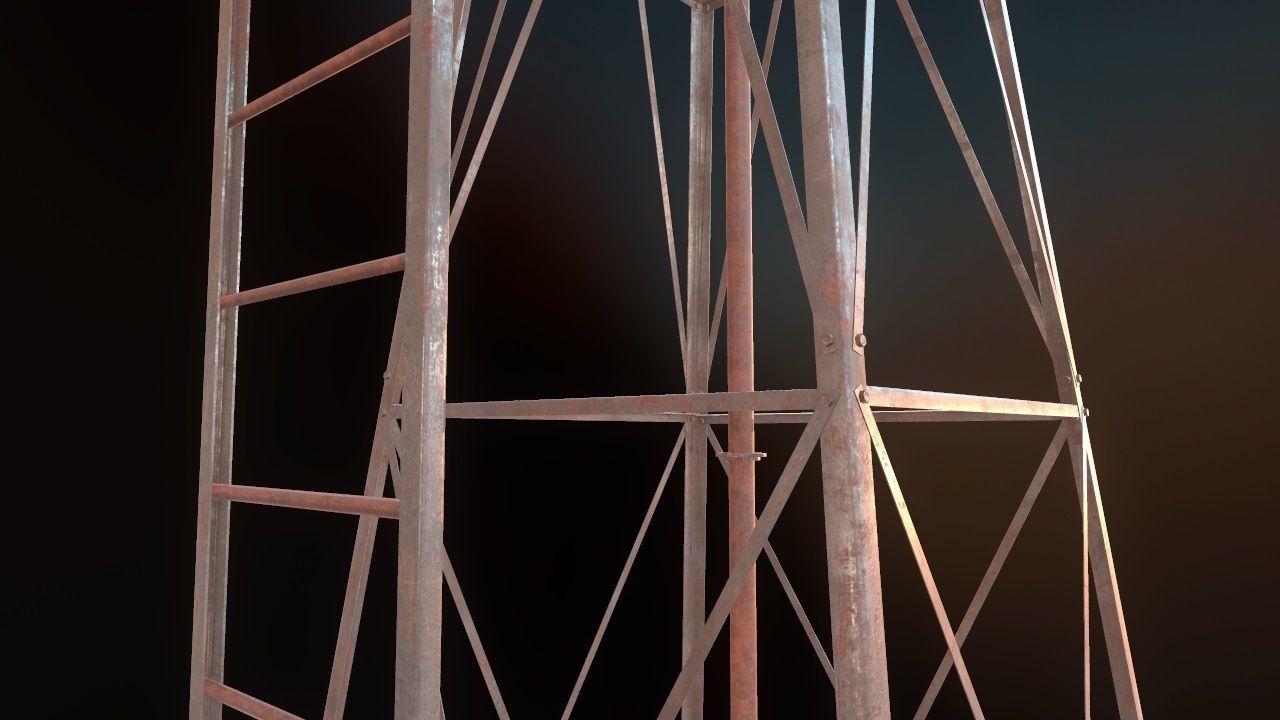 Low Poly Windmill PBR Low-poly 3D model_11