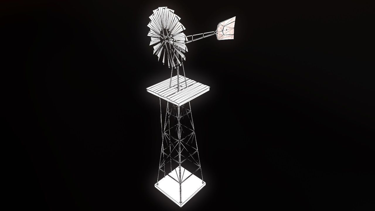 Low Poly Windmill PBR Low-poly 3D model_25