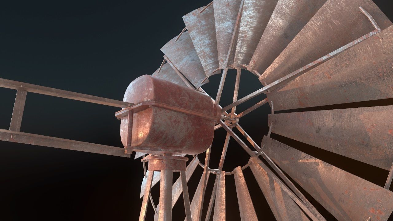 Low Poly Windmill PBR Low-poly 3D model_19