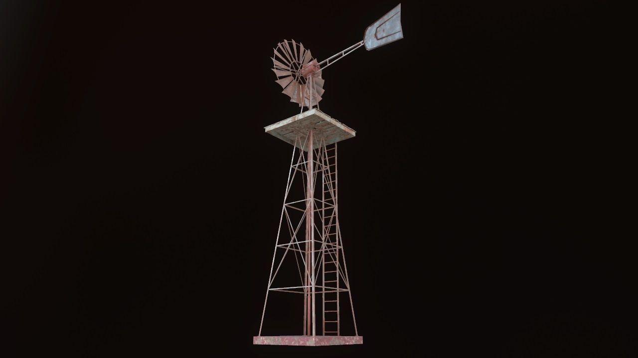 Low Poly Windmill PBR Low-poly 3D model_2