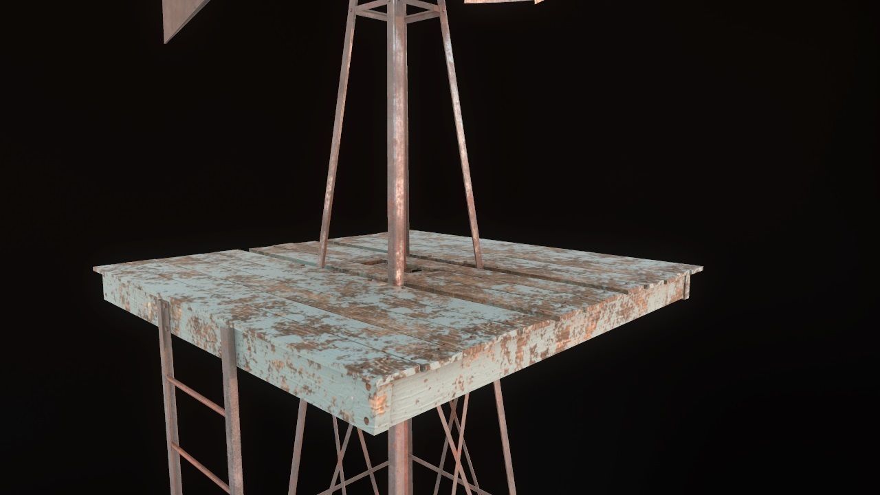 Low Poly Windmill PBR Low-poly 3D model_14