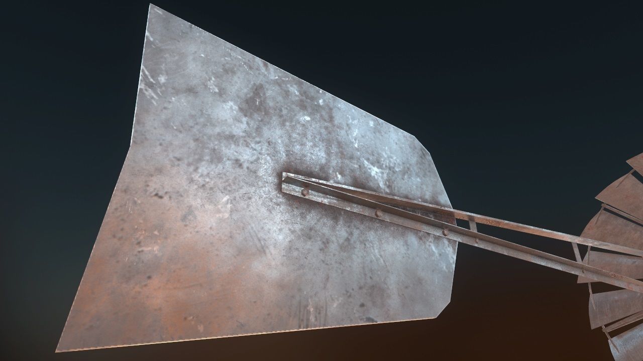 Low Poly Windmill PBR Low-poly 3D model_23