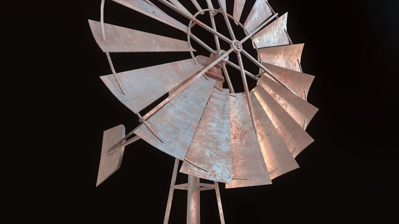 Low Poly Windmill PBR Low-poly 3D model_17
