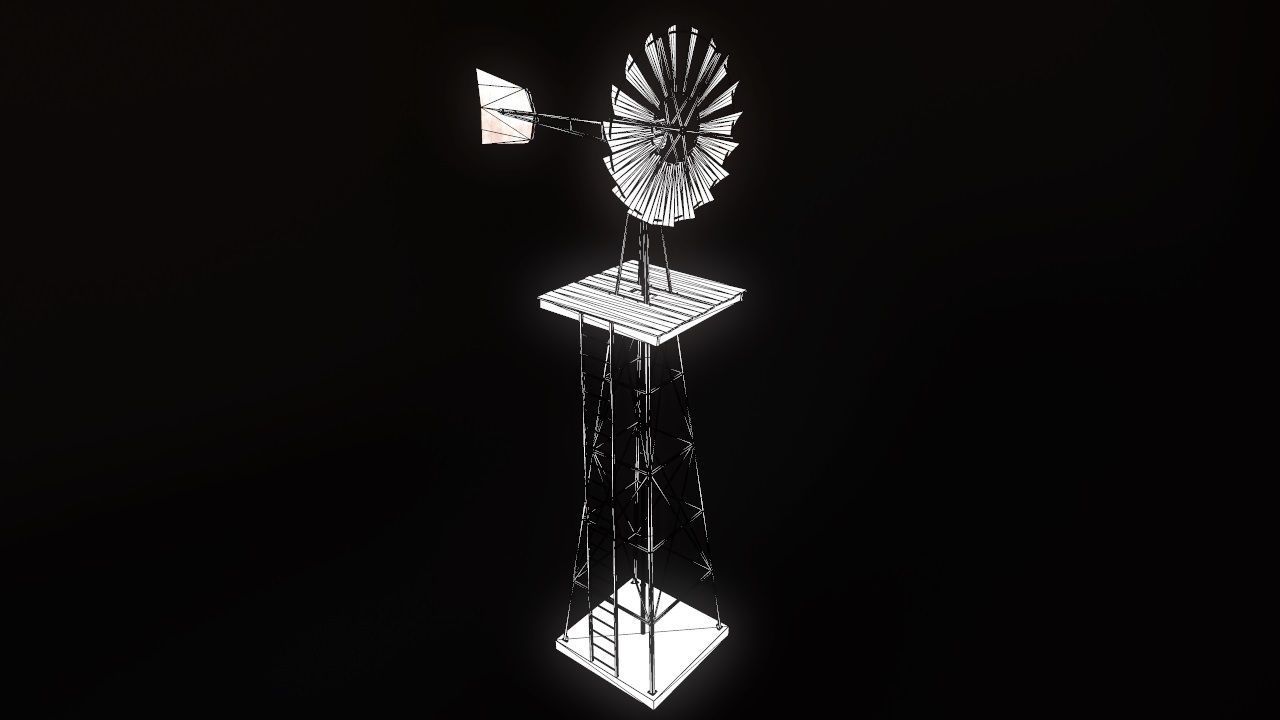 Low Poly Windmill PBR Low-poly 3D model_26