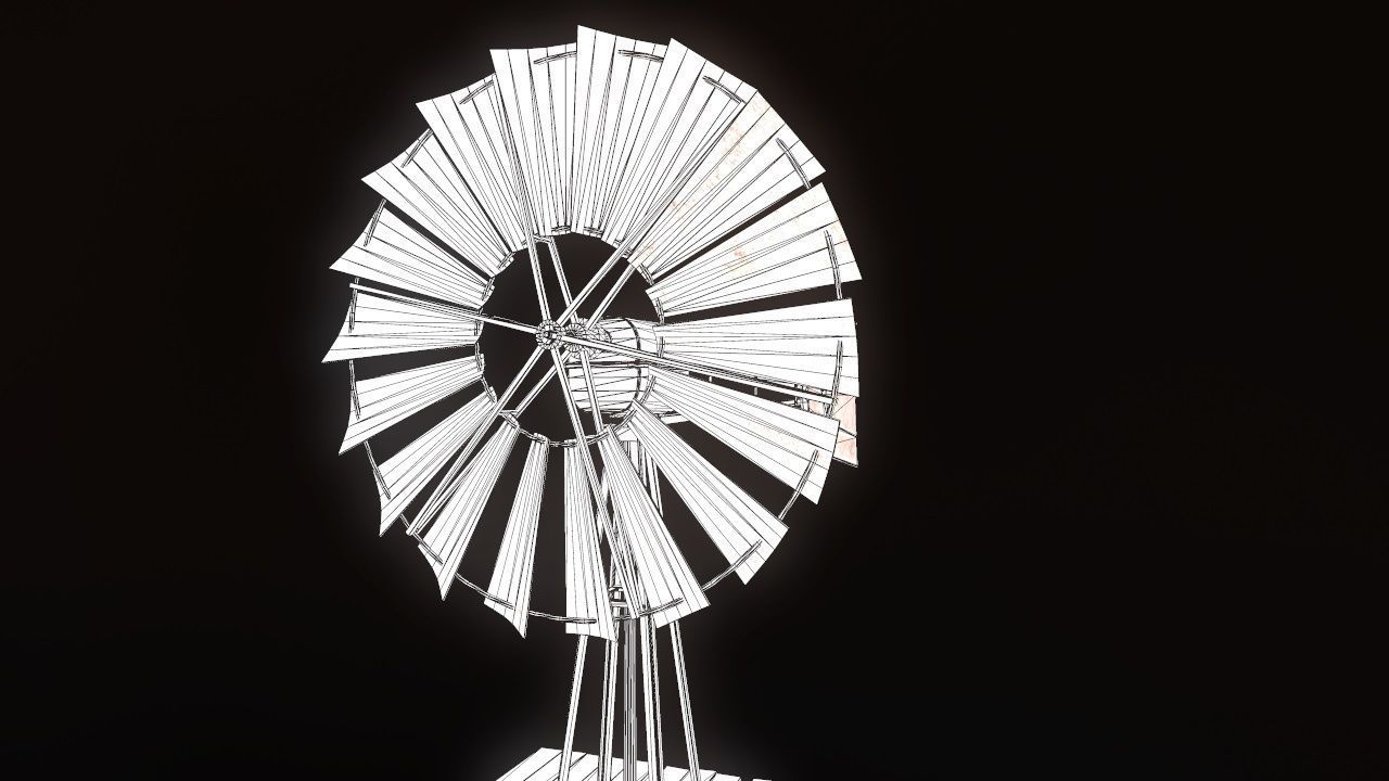 Low Poly Windmill PBR Low-poly 3D model_30