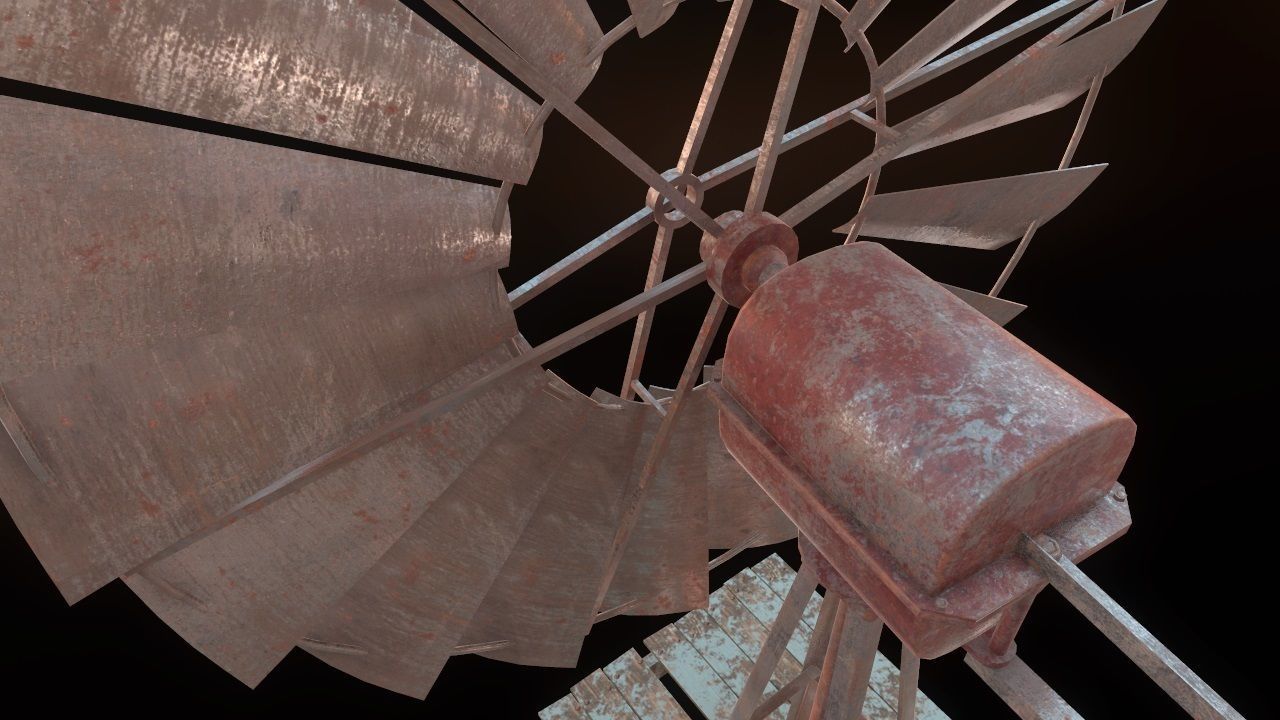 Low Poly Windmill PBR Low-poly 3D model_18