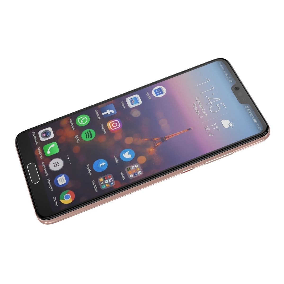 Huawei P20 Pro Pink Gold 3D model_6