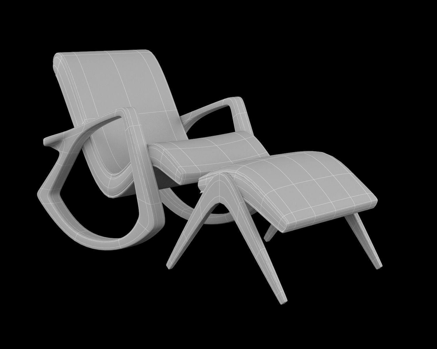 Arm Chair 3D model_3
