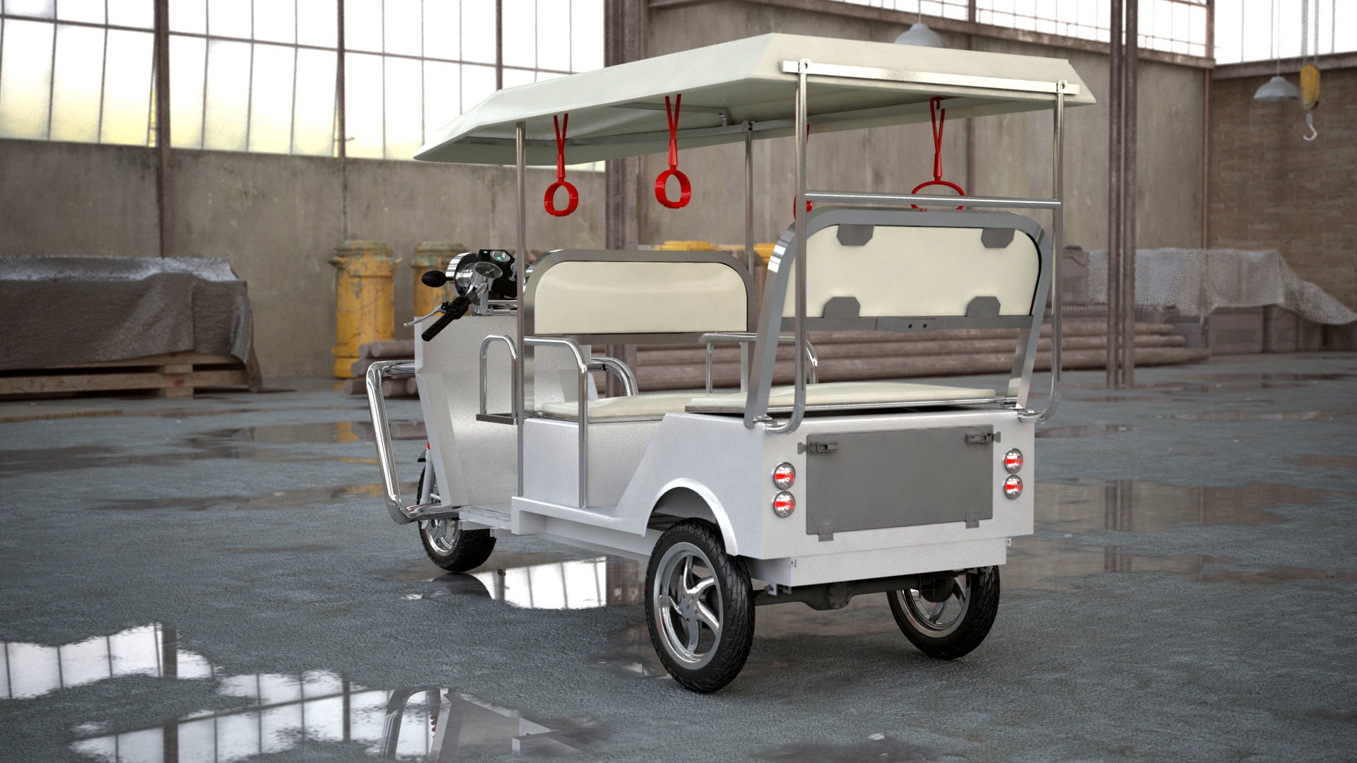 Electronic Rickshaw - High Poly 3D model_2