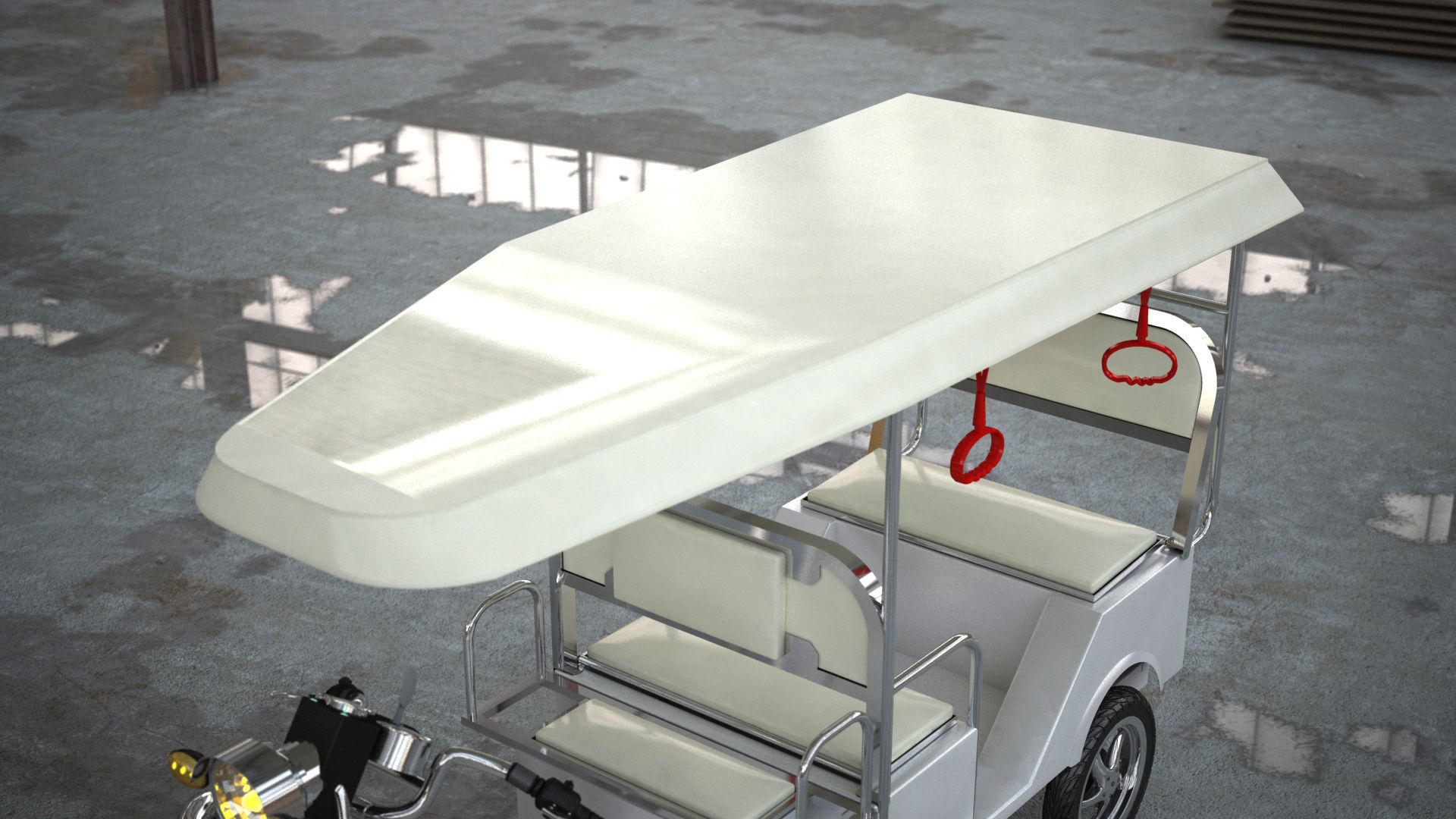 Electronic Rickshaw - High Poly 3D model_7