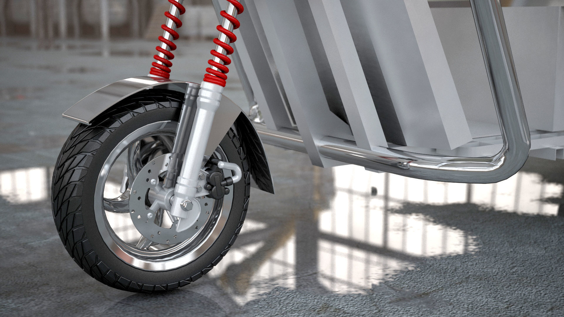 Electronic Rickshaw - High Poly 3D model_5
