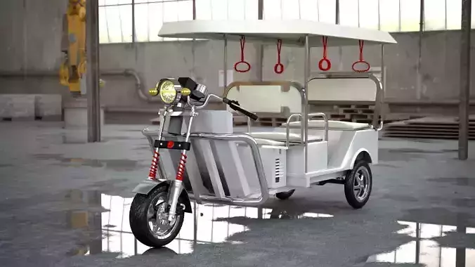 Electronic Rickshaw - High Poly 3D model