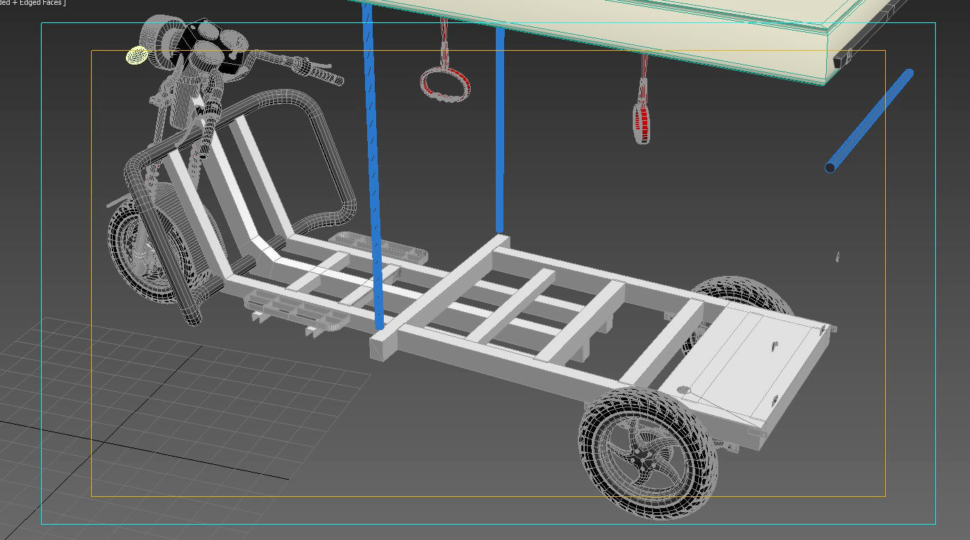 Electronic Rickshaw - High Poly 3D model_11