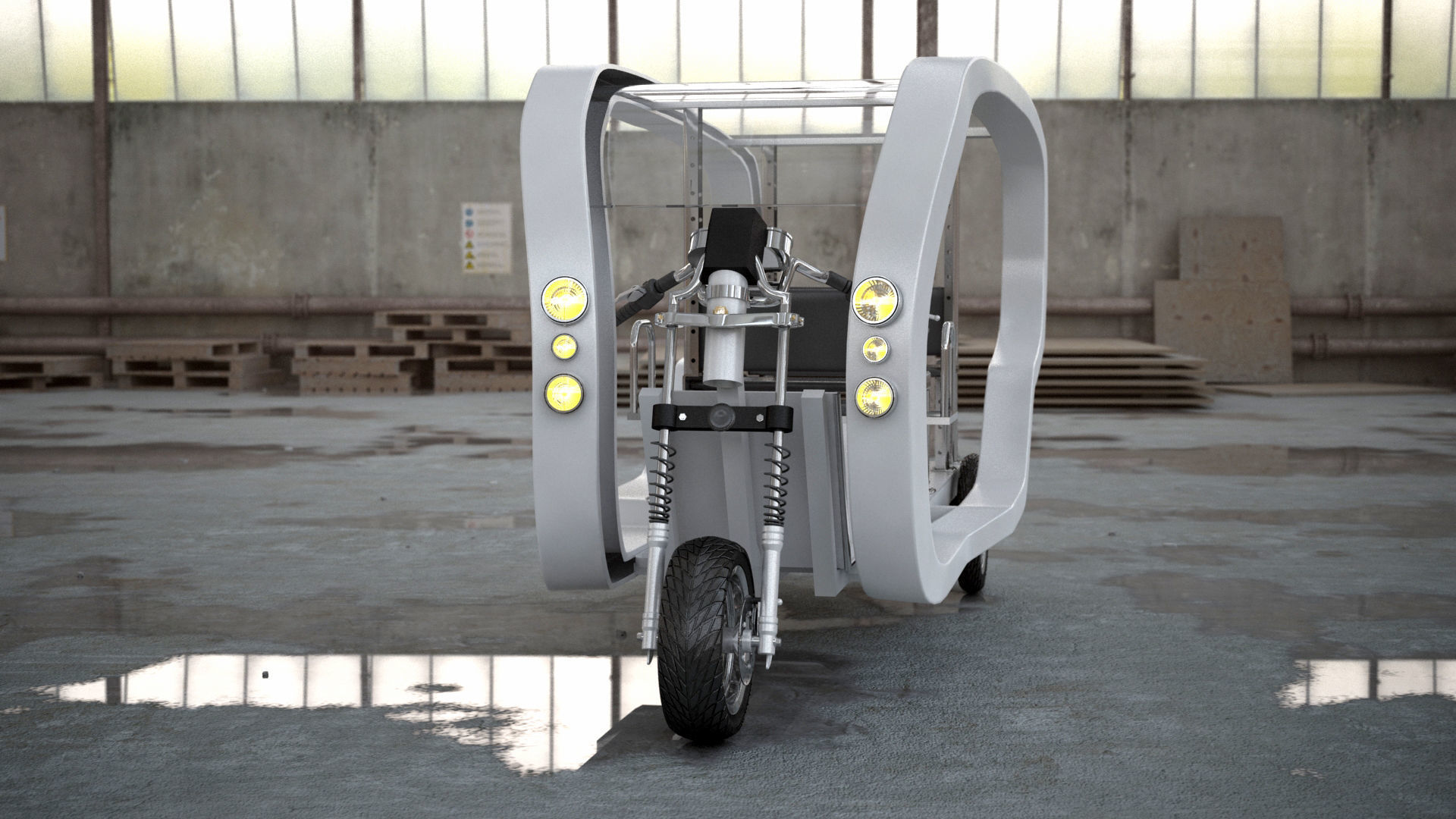 Electronic Future Rickshaw 3D model_1
