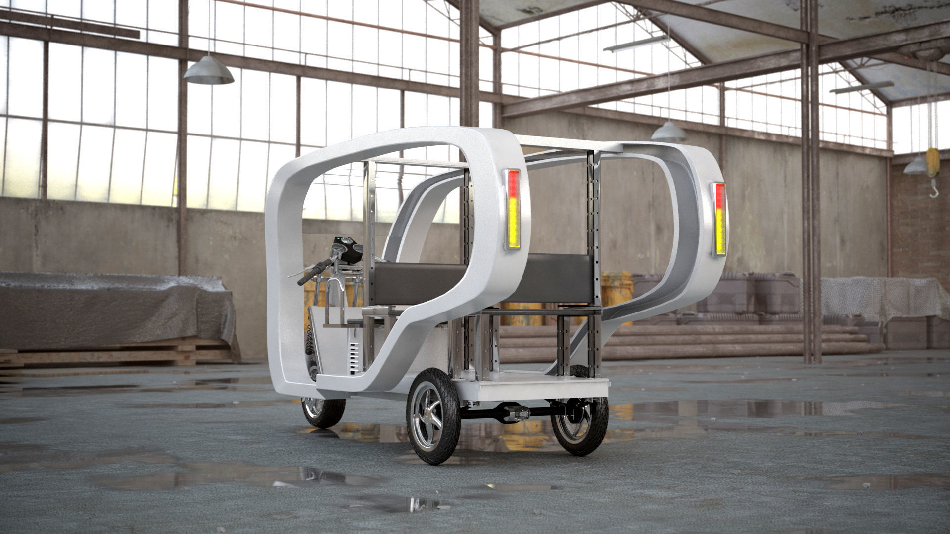 Electronic Future Rickshaw 3D model_3