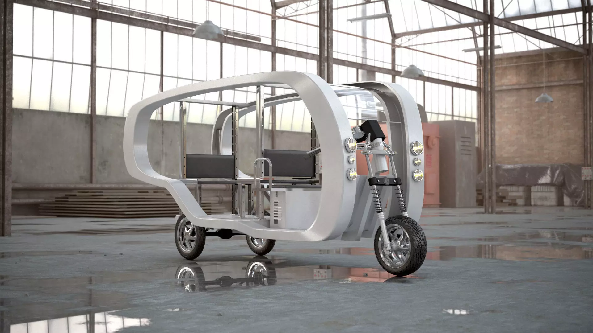 Electronic Future Rickshaw 3D model_0
