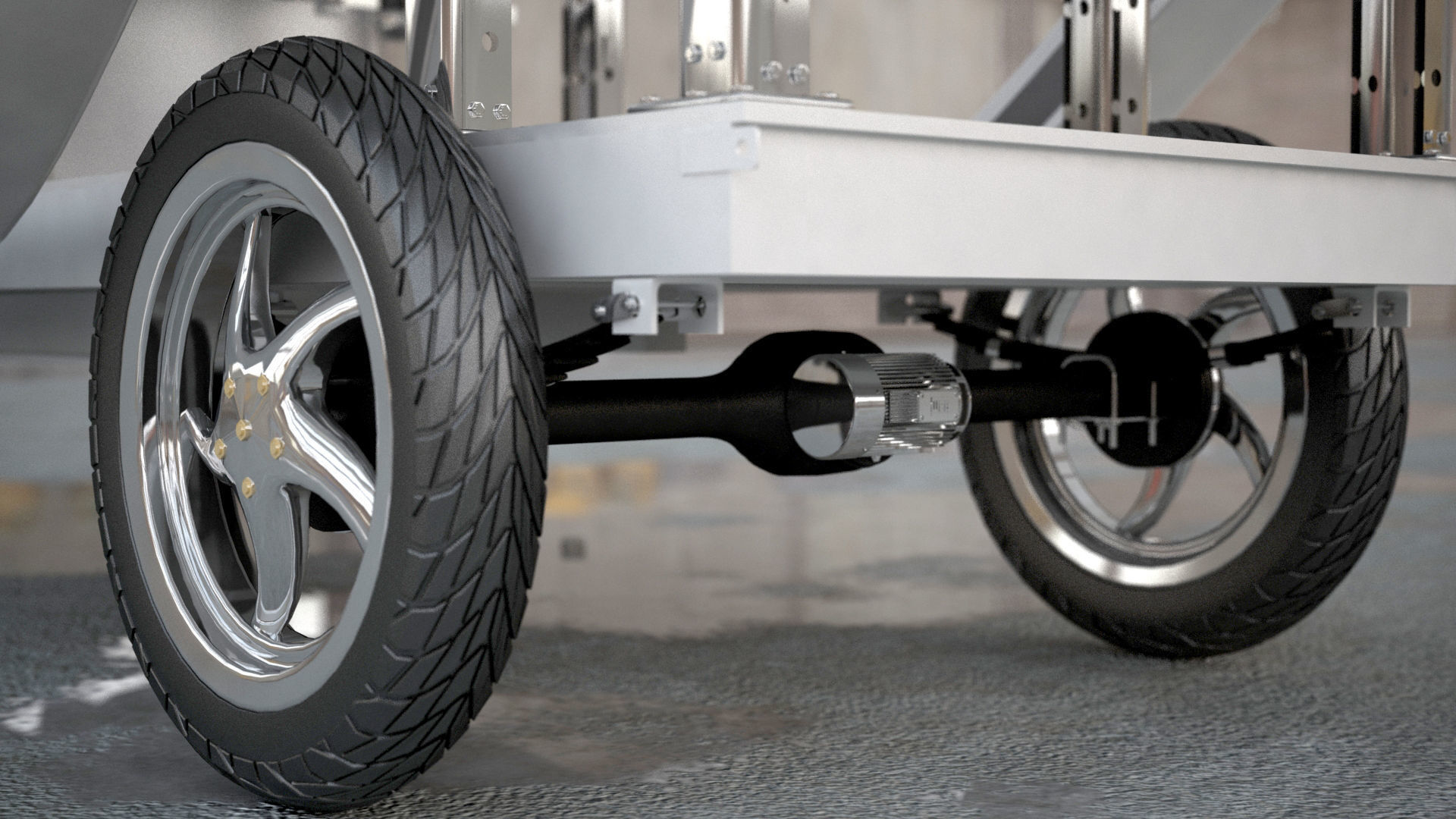 Electronic Future Rickshaw 3D model_9