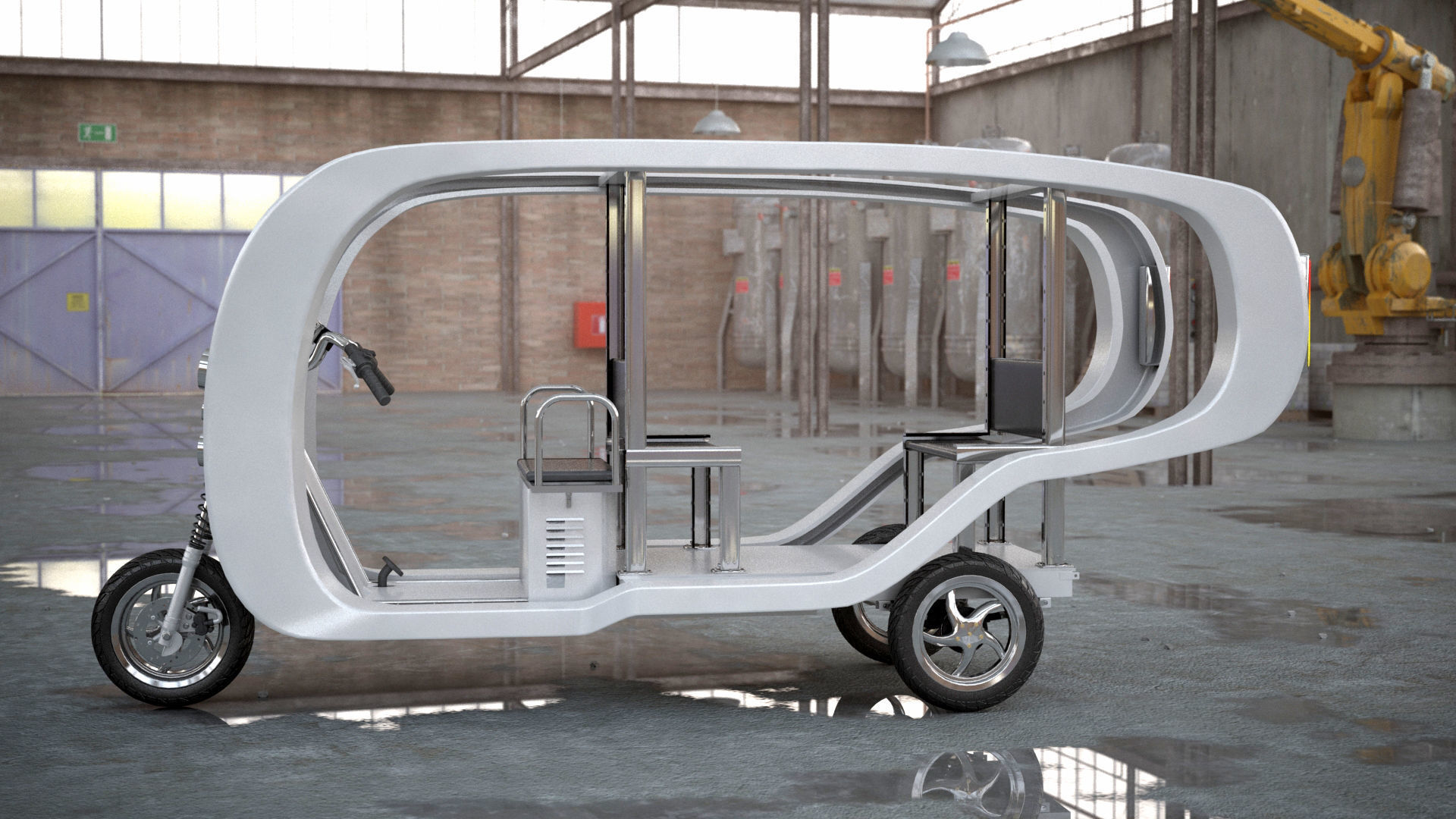 Electronic Future Rickshaw 3D model_2